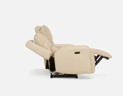 FAOUZI leather contemporary power recliner sofa