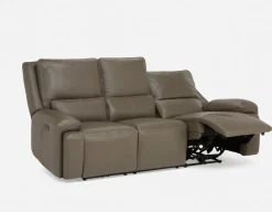 FAOUZI leather contemporary power recliner sofa