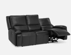 FAOUZI leather contemporary power recliner sofa