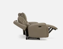 FAOUZI leather contemporary power recliner sofa