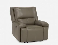 FAOUZI leather contemporary power recliner armchair