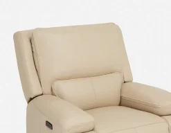 FAOUZI leather contemporary power recliner armchair