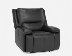 FAOUZI leather contemporary power recliner armchair