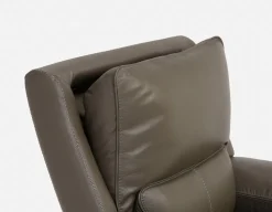 FAOUZI leather contemporary power recliner armchair