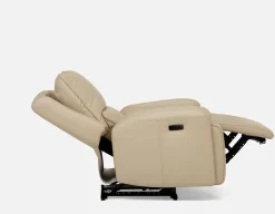 FAOUZI leather contemporary power recliner armchair