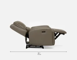 FAOUZI leather contemporary power recliner armchair