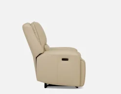 FAOUZI leather contemporary power recliner armchair