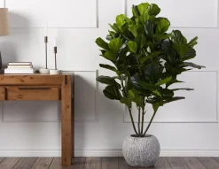 FICUS ELASTICA artificial potted plant 130 cm