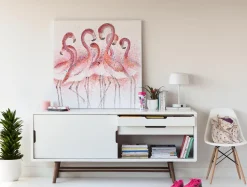 FLAMAND hand-painted wall art 100 cm x 100 cm