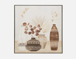 FLORA II framed hand embellished giclée 80x80cm