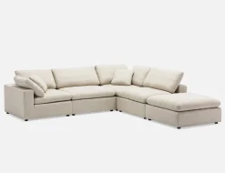 GABE 5-pc apartment sized modular sectional sofa