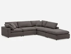 GABE 5-pc apartment sized modular sectional sofa