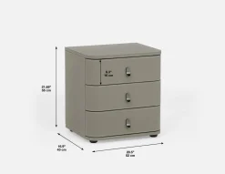 GAEL contemporary 3-drawer nightstand