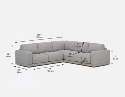 GAETA contemporary sectional sofa