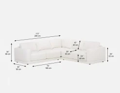 GAETA contemporary sectional sofa