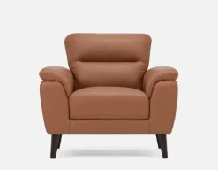GAMARRA 100% leather contemporary armchair