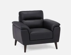 GAMARRA 100% leather contemporary armchair