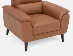 GAMARRA 100% leather contemporary armchair