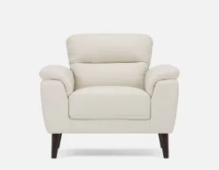 GAMARRA 100% leather contemporary armchair