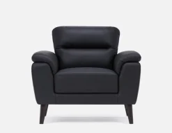 GAMARRA 100% leather contemporary armchair