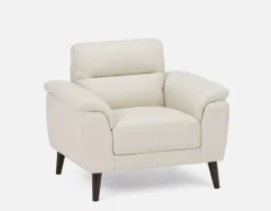GAMARRA 100% leather contemporary armchair