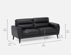 GAMARRA 100% leather modern contemporary sofa