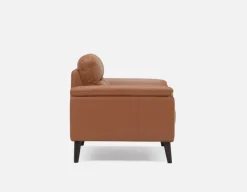 GAMARRA 100% leather modern contemporary loveseat