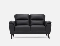 GAMARRA 100% leather modern contemporary loveseat
