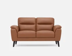 GAMARRA 100% leather modern contemporary loveseat