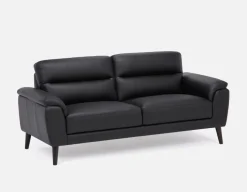GAMARRA 100% leather modern contemporary loveseat