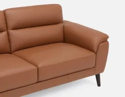 GAMARRA 100% leather modern contemporary loveseat