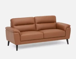 GAMARRA 100% leather modern contemporary loveseat