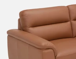 GAMARRA 100% leather modern contemporary loveseat