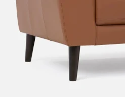 GAMARRA 100% leather modern contemporary loveseat