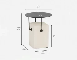 GENNY modern contemporary end table 45cm