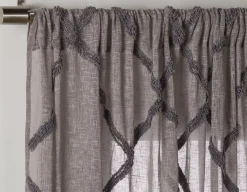 GEO set of 2 sheer curtain panels