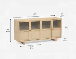 GILLIS modern farmhouse 2-folding doors sideboard