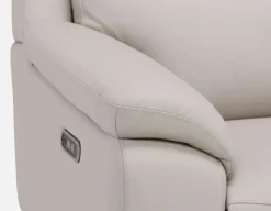 GIRONA 100% leather power reclining right-facing sectional sofa