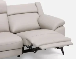 GIRONA 100% leather power reclining left-facing sectional sofa
