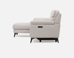 GIRONA 100% leather power reclining left-facing sectional sofa