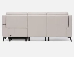 GIRONA 100% leather power reclining left-facing sectional sofa