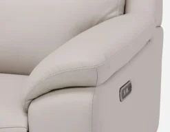 GIRONA 100% leather power reclining left-facing sectional sofa