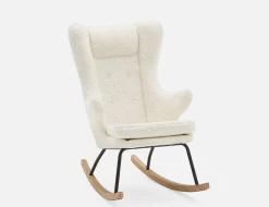 GUYAN faux shearling rocking armchair