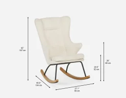GUYAN faux shearling rocking armchair