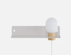 HALDEN standing lamp with 3 tier shelves