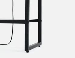 HALDEN standing lamp with 3 tier shelves