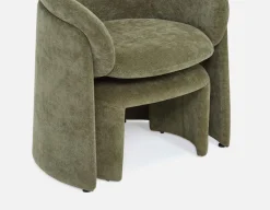 HANCHA modern accent chair with ottoman