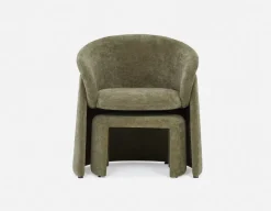HANCHA modern accent chair with ottoman