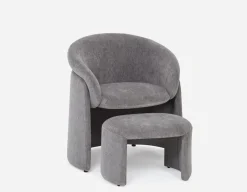HANCHA modern accent chair with ottoman