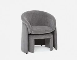 HANCHA modern accent chair with ottoman